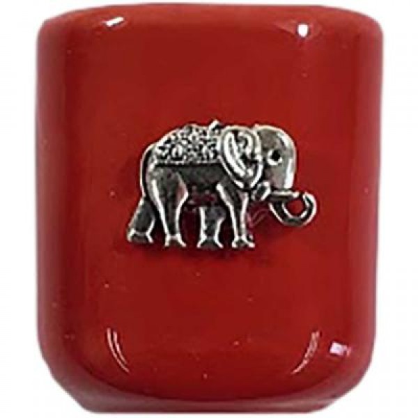 Mini Chime Candle Holder: Red Elephant