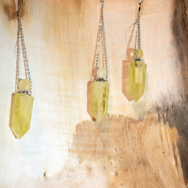 Citrine Perfume Bottle Necklace Citrine Perfume Bottle Necklace