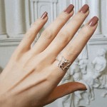 Moonstone & Garnet Butterfly Ring