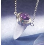 Amethyst & Quartz Pendulum Necklace