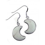 Scolecite Moon Earrings
