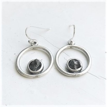 Boucles d’oreilles Météorite - Véritable météorite Campo del Cielo Boucles d’oreilles Météorite - Véritable météorite Campo del Cielo