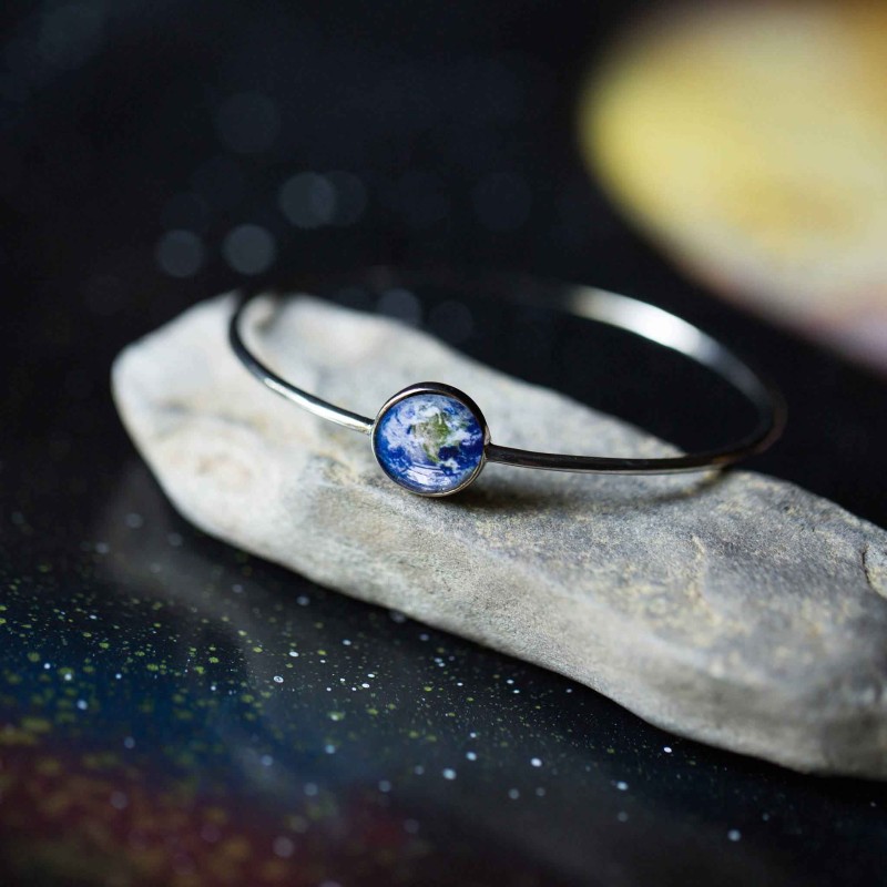 Earth Bangle Bracelet - Everyday Is Earth Day Earth Bangle Bracelet - Everyday Is Earth Day