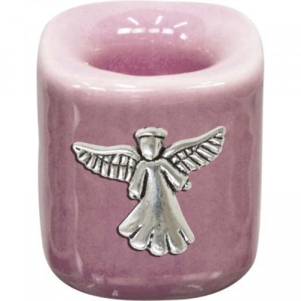 Mini Chime Candle Holder: Pink Angel