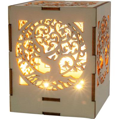 Wooden Cutout Lamp: Tree Of Life Wooden Cutout Lamp: Tree Of Life