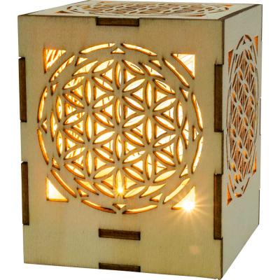 Wooden Cutout Lamp: Flower Of Life