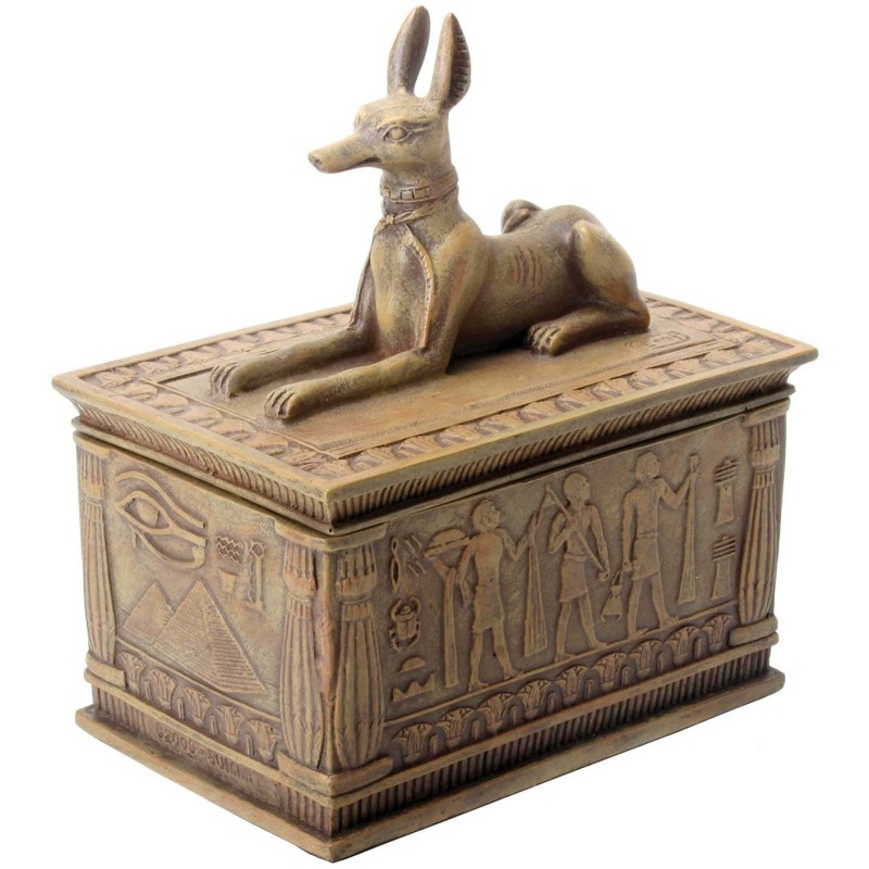 Boîte à bibelots en grès d’Anubis Boîte à bibelots en grès d’Anubis