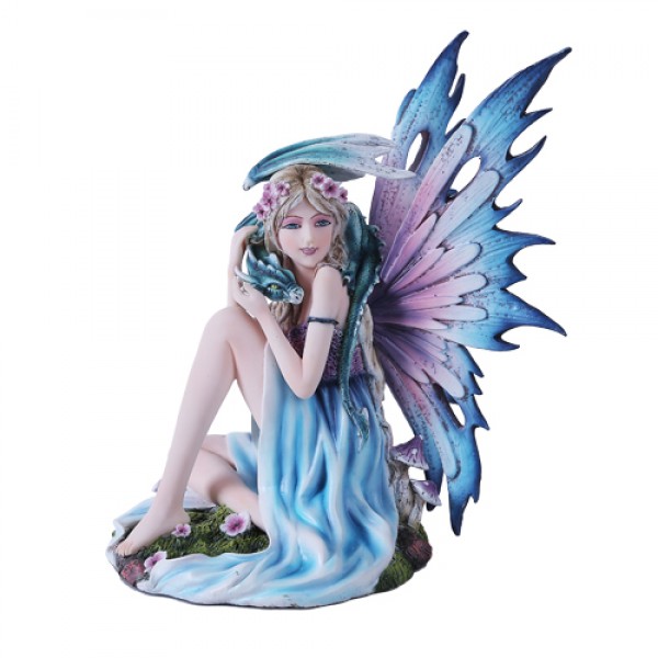 Spring Fairy & Dragon Statue