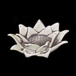 Lotus Flower Pendant, Sterling