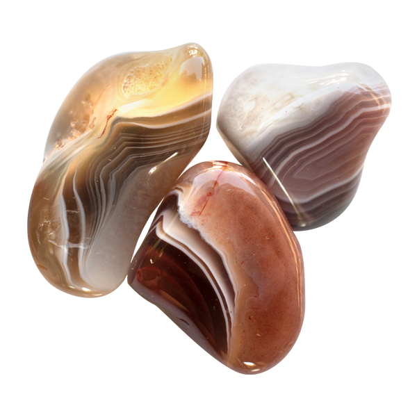 Agate de Botswana, culbuté Agate de Botswana, culbuté