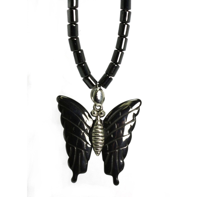 Collier papillon hématite Collier papillon hématite