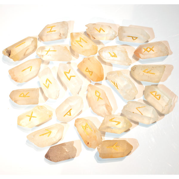 Quartz Crystal Point Rune Set Quartz Crystal Point Rune Set