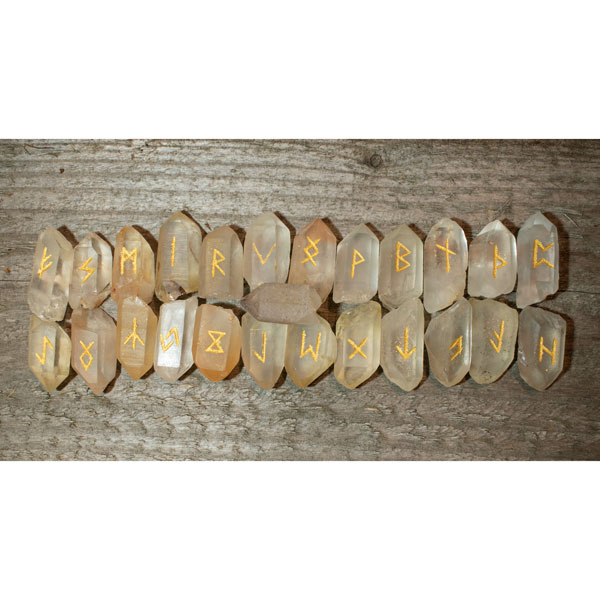 Quartz Crystal Point Rune Set Quartz Crystal Point Rune Set