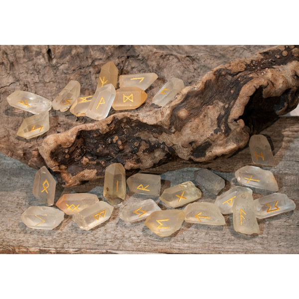 Quartz Crystal Point Rune Set Quartz Crystal Point Rune Set