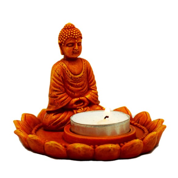Encens de Bouddha et bougeoir Encens de Bouddha et bougeoir