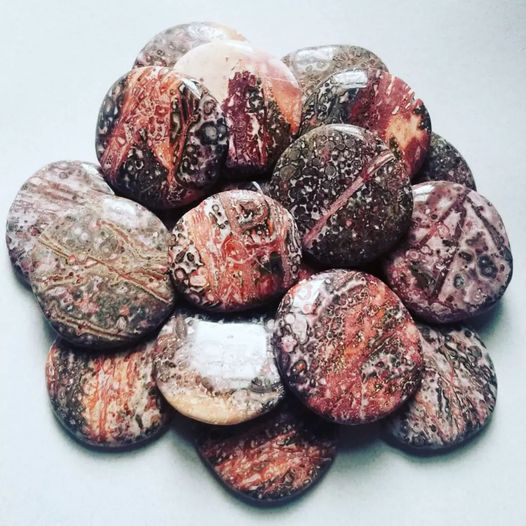 Leopardskin Jasper Palm Stone Leopardskin Jasper Palm Stone