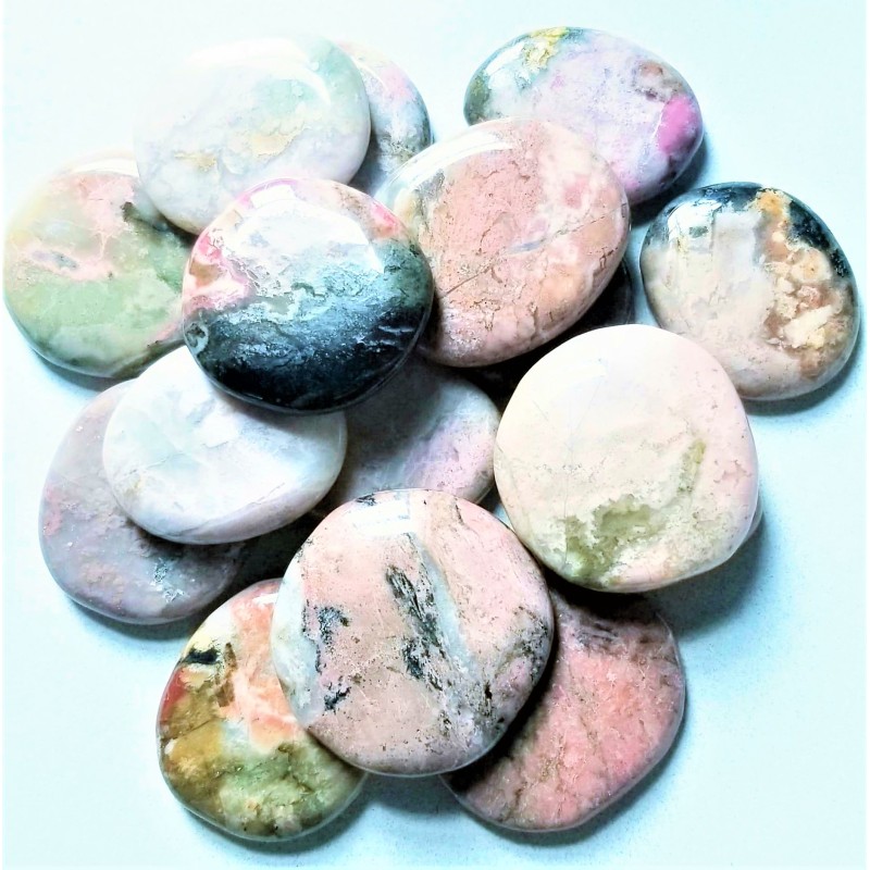 Rhodonite Palm Stone Rhodonite Palm Stone