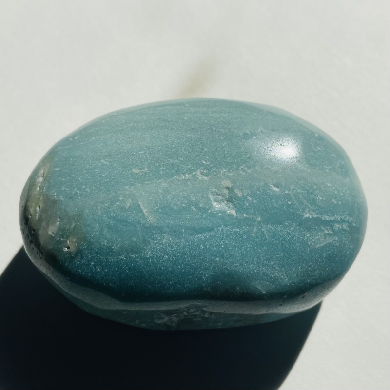 Caribbean Blue Calcite Palm Stone B Caribbean Blue Calcite Palm Stone B