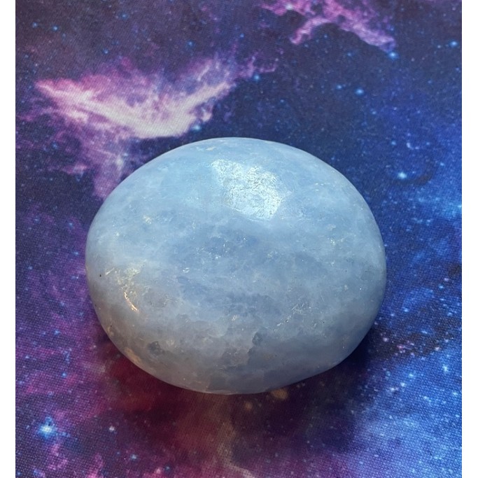 Pierre de palmier calcite bleue, B Pierre de palmier calcite bleue, B