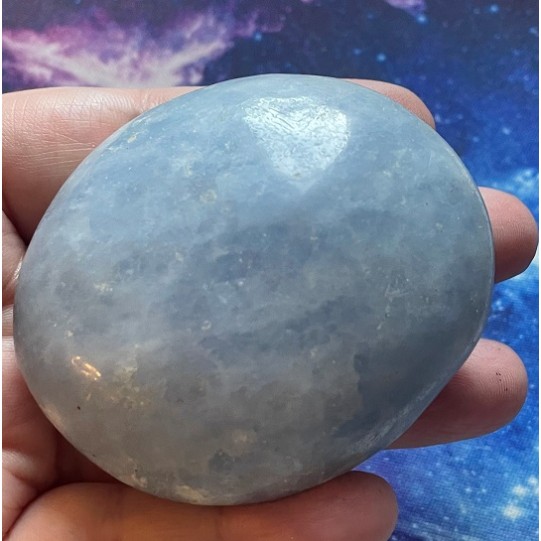 Pierre de palmier calcite bleue, B Pierre de palmier calcite bleue, B
