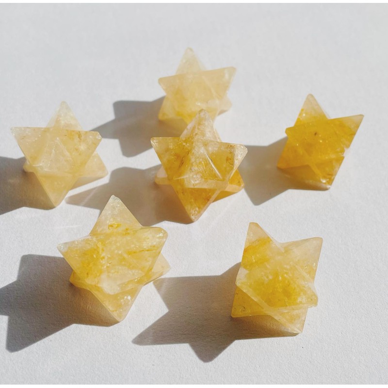 Quartz doré Merkaba Star Quartz doré Merkaba Star
