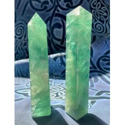 Green Fluorite Crystal Obelisk
