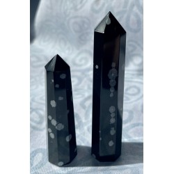 Snowflake Obsidian Standing Point