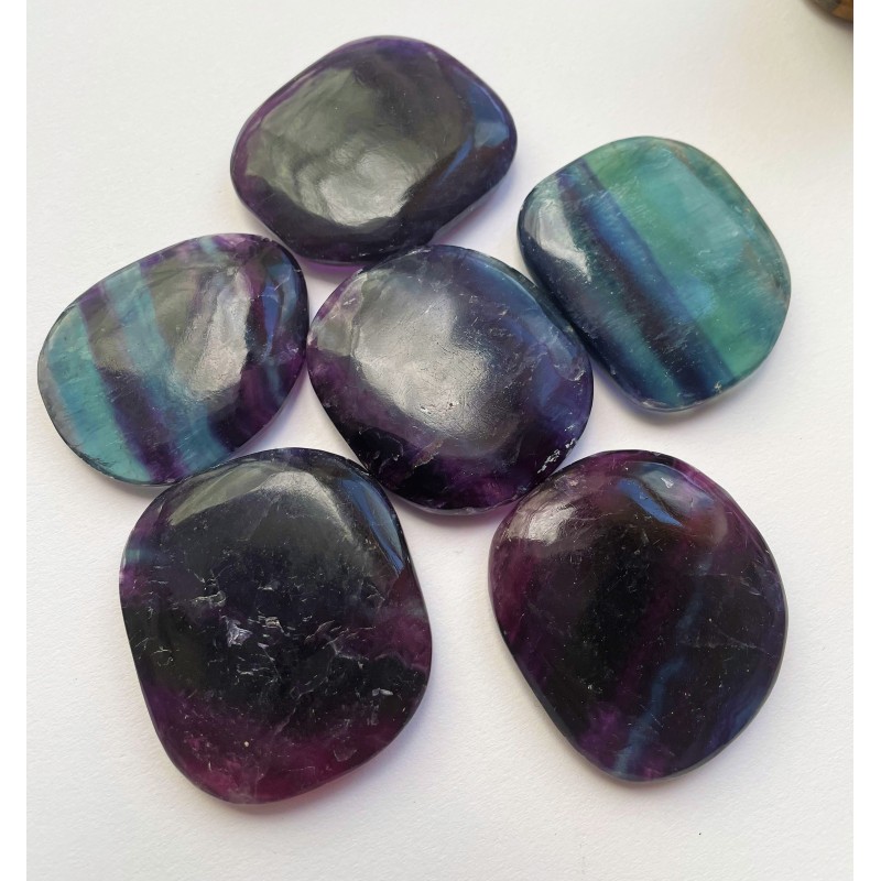 Purple Fluorite Palm Stone Purple Fluorite Palm Stone