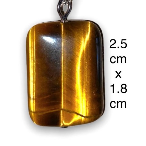 Tiger Eye Pendant, Square Tiger Eye Pendant, Square