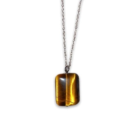 Tiger Eye Pendant, Square Tiger Eye Pendant, Square
