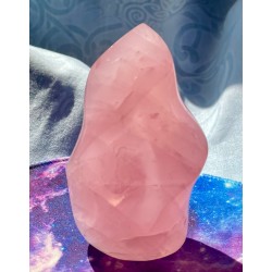 Rose Quartz Crystal Flame, A
