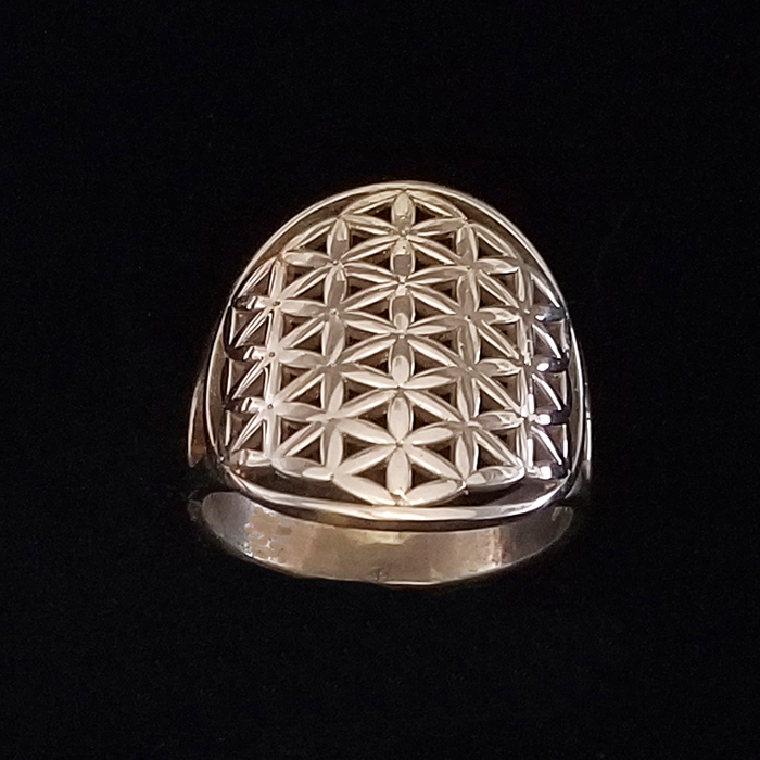 Bague Fleur de Vie, Sterling Bague Fleur de Vie, Sterling