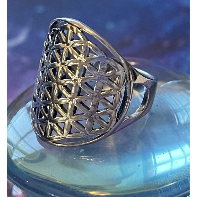 Bague Fleur de Vie, Sterling Bague Fleur de Vie, Sterling