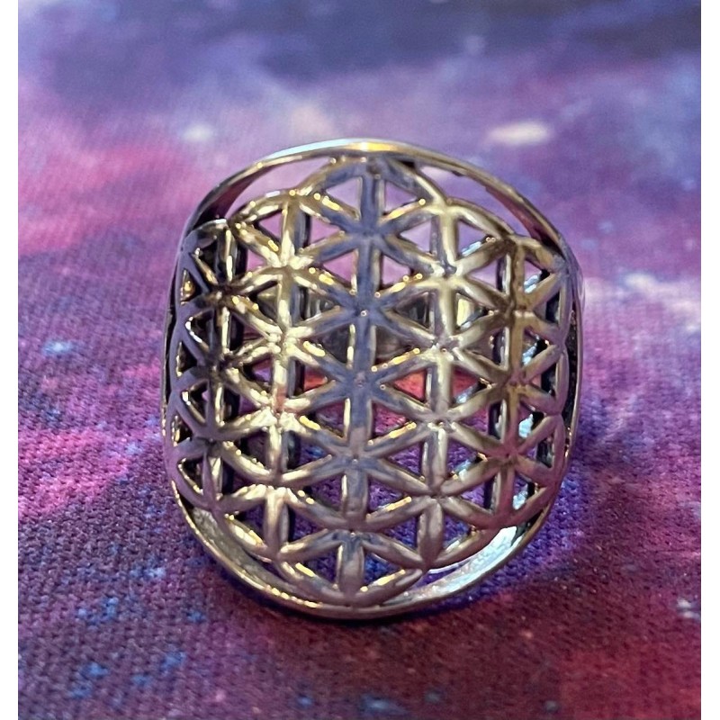 Bague Fleur de Vie, Sterling Bague Fleur de Vie, Sterling