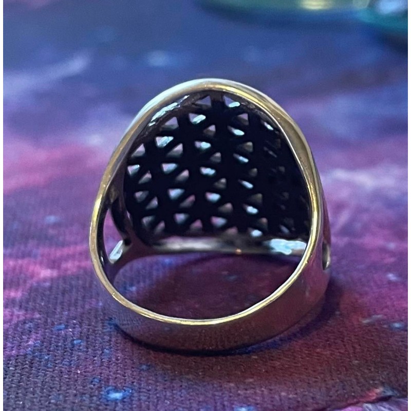 Bague Fleur de Vie, Sterling Bague Fleur de Vie, Sterling