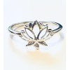 Bague de fleur de lotus délicat, Sterling Bague de fleur de lotus délicat, Sterling