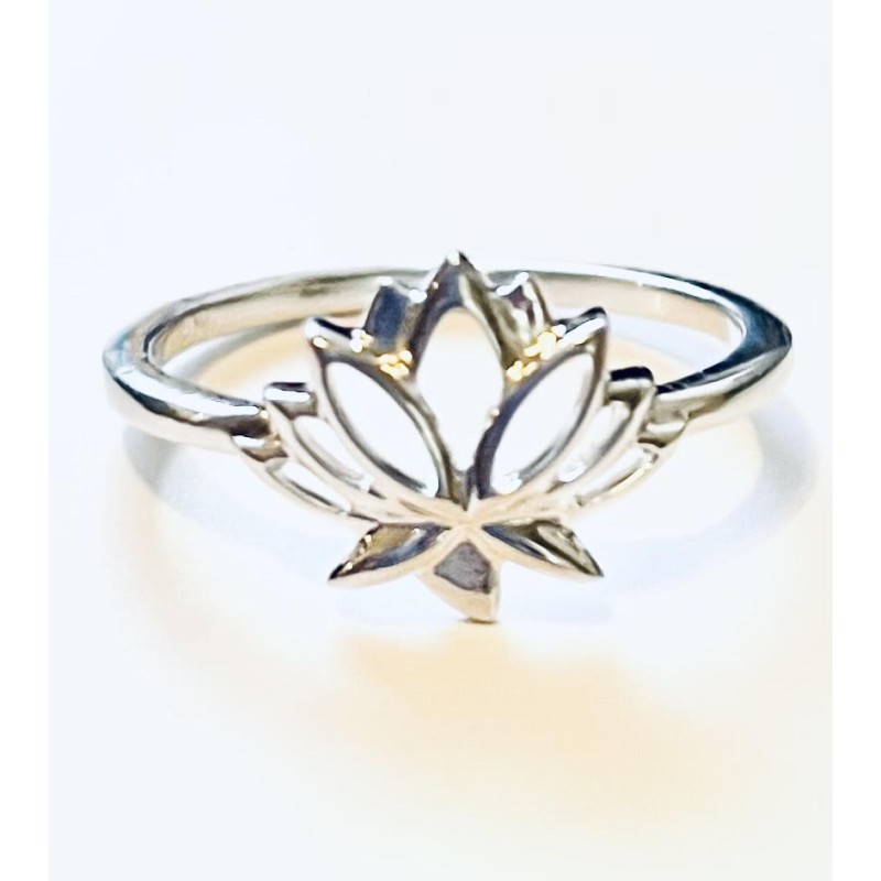 Bague de fleur de lotus délicat, Sterling Bague de fleur de lotus délicat, Sterling