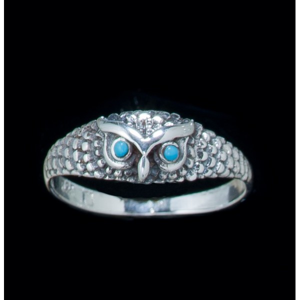 Turquoise Owl Ring