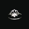 Bague de fleur de lotus délicat, Sterling Bague de fleur de lotus délicat, Sterling