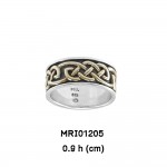 Celtic Vision Knot Ring, Silver & Gold