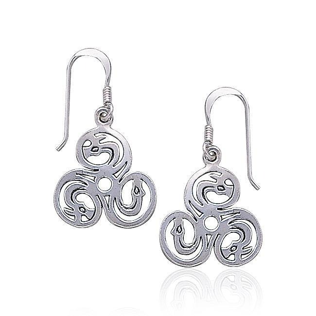 Dragon Trinity Earrings, Sterling