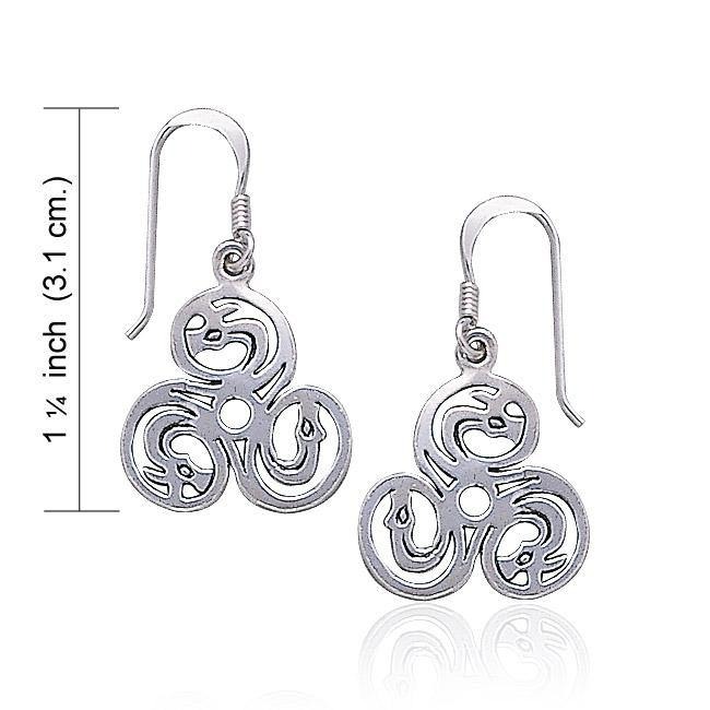 Dragon Trinity Earrings, Sterling Dragon Trinity Earrings, Sterling
