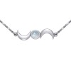 Collier en pierre de lune en croissant de lune, sterling Collier en pierre de lune en croissant de lune, sterling