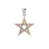 Pendentif étoile pentagramme à trois tons Pendentif étoile pentagramme à trois tons
