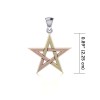 Pendentif étoile pentagramme à trois tons Pendentif étoile pentagramme à trois tons