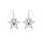 Pentagram Moon Earrings, Sapphire