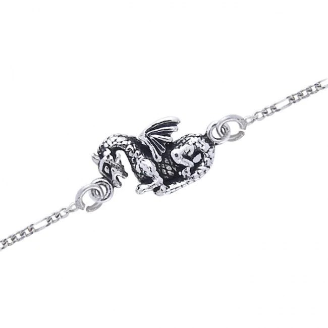 Dragon Anklet, Sterling Dragon Anklet, Sterling