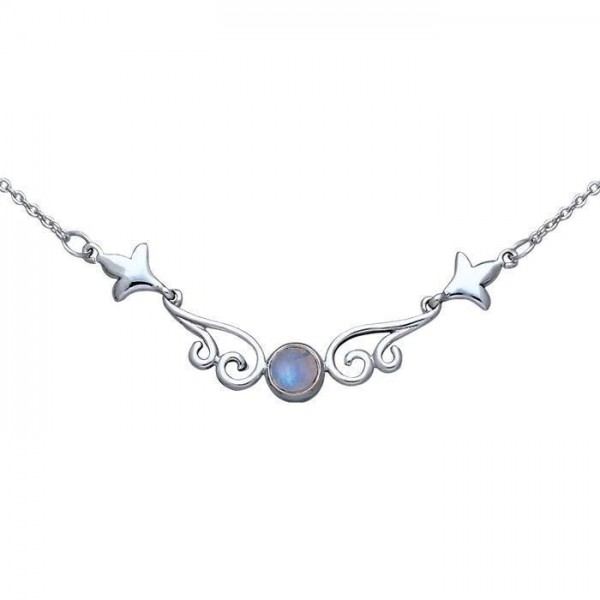 Magick Moon Silver Necklace, Moonstone