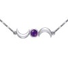 Collier d’améthyste Crescent Moons, Sterling Collier d’améthyste Crescent Moons, Sterling