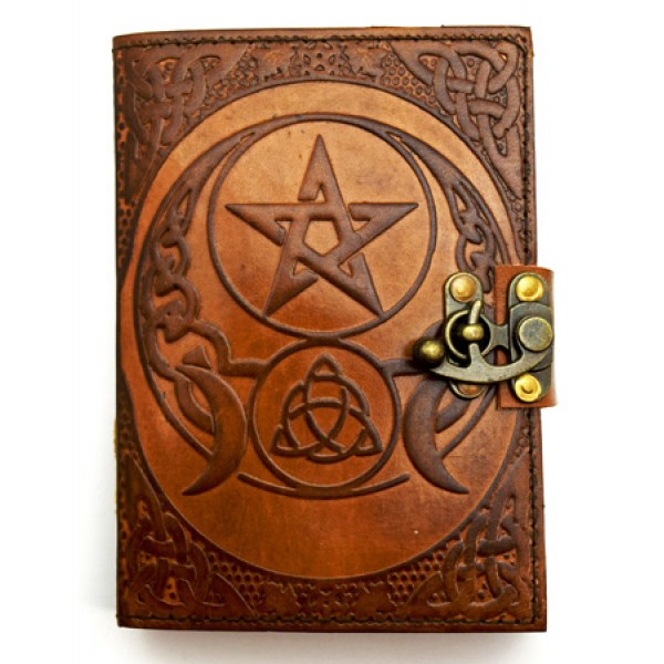 Pentagram & Triquetra Leather Journal